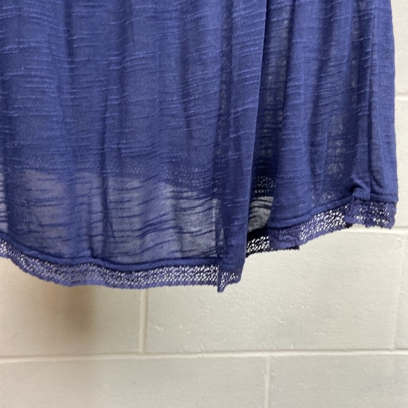 NWT V Cristina Women's Cold Shoulder Embroidered Short Sleeve Blouse Medium Navy - Picture 5 of 10